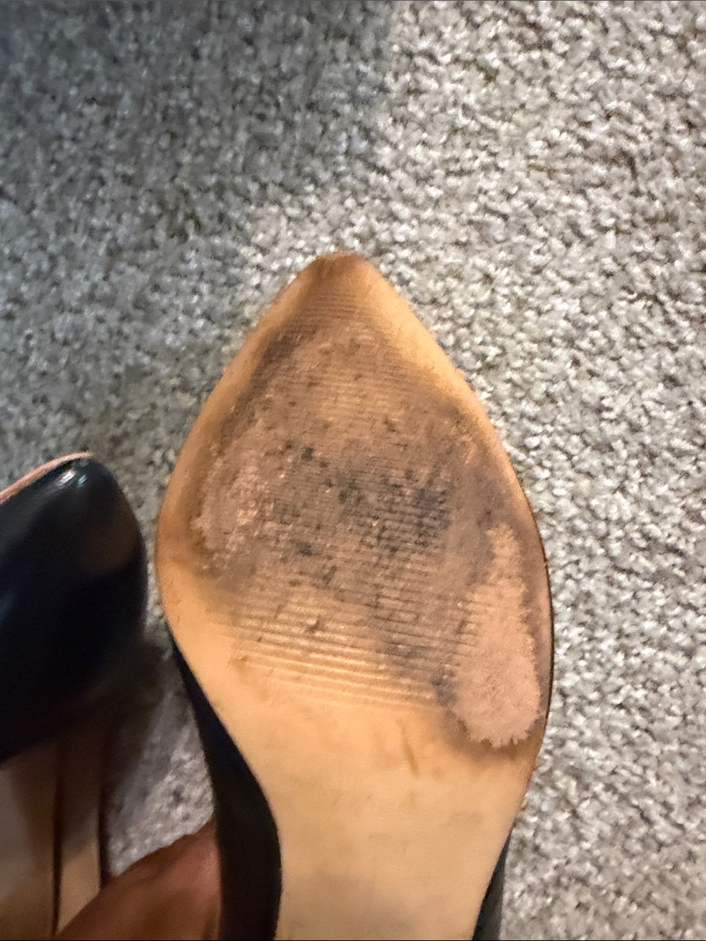 Enzo Angiolini Black Leather Pointed-Toe Pumps - Picture 4 of 4